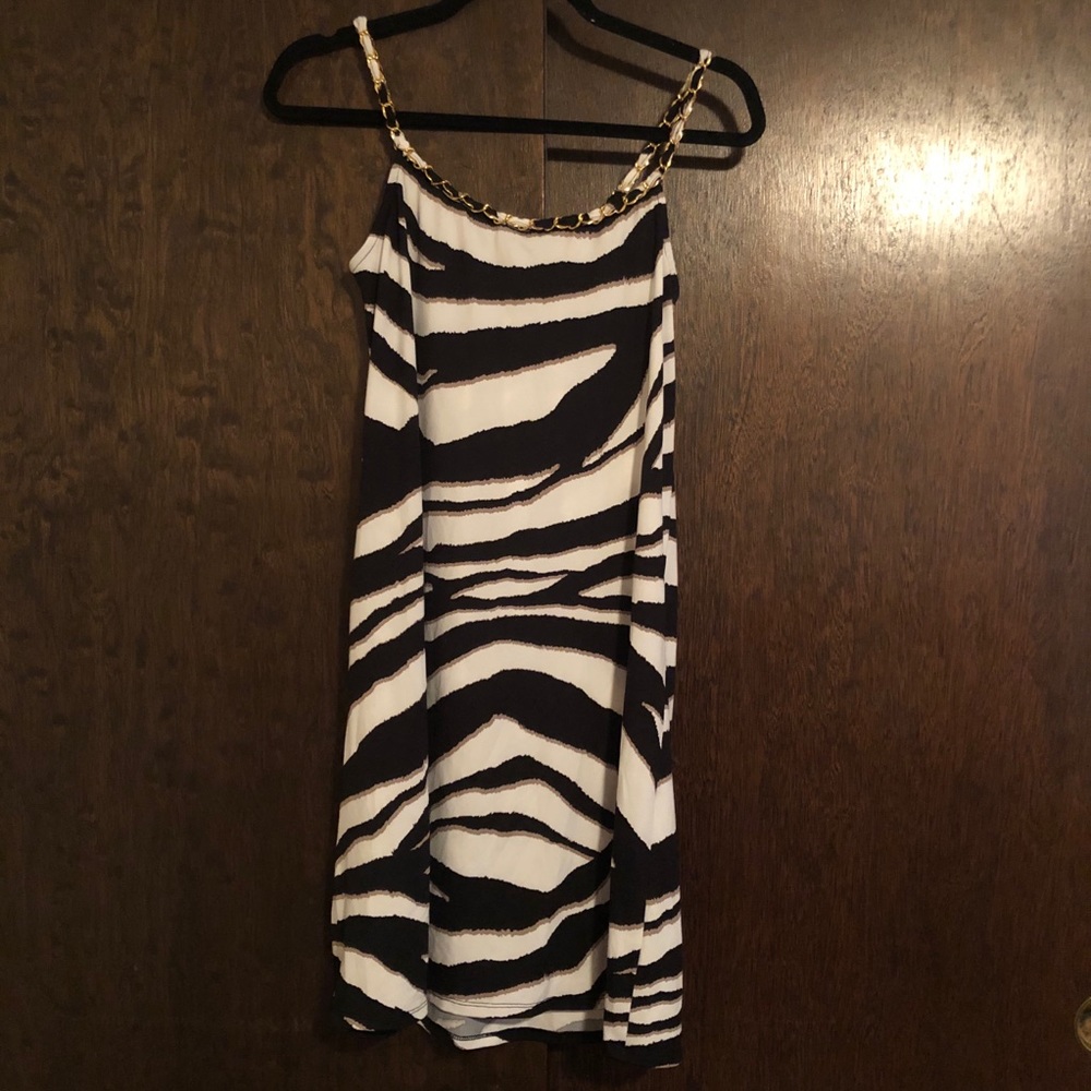 Dress w/Gold Chain Neckline